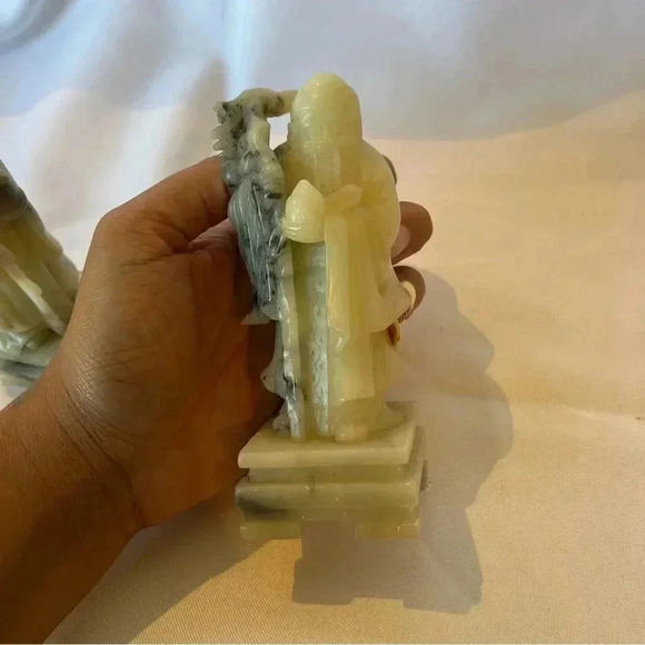 Vintage 1920s/30s Chinese Carved Soapstone Figurines - Picture 2 of 5